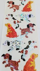 HAMBLY STUDIOS PRISMATIC STICKERS PUPPIE DOGS PETS COLLECTIBLE RETIRED VINTAGE.