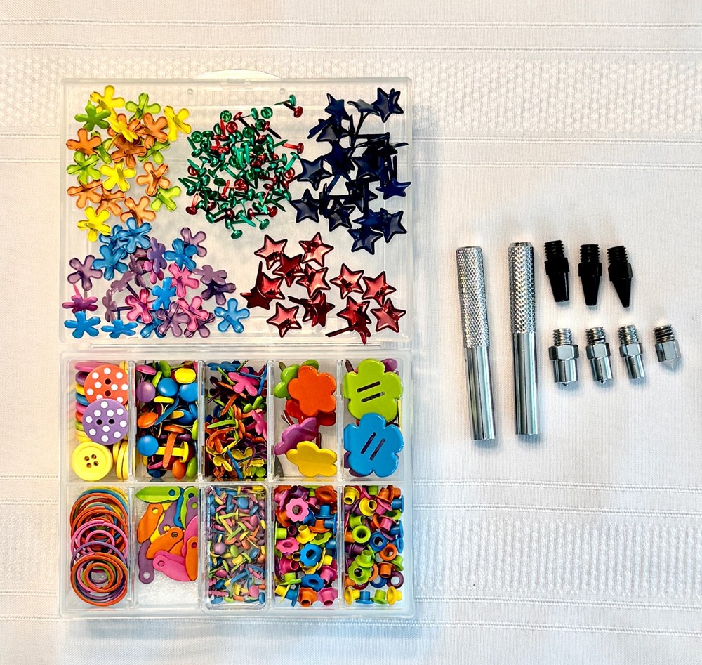 Scrapbook Card Craft Brad / Eyelet Embellishments & Hole / Eyelet Set Punch
