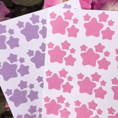 Glitter Star Sticker Sheet! – 0.25 to 0.75 inch