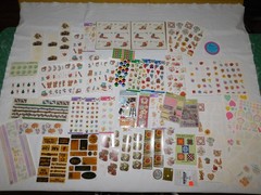 LARGE LOT VTG STICKERS 90s SOME SEALED FLORAL COUNTRY BEARS SUSAN WINGET ART 3D