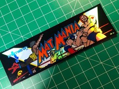 Mat Mania Arcade Marquee Sticker Decal 1.85×6” Holographic Glossy Vinyl