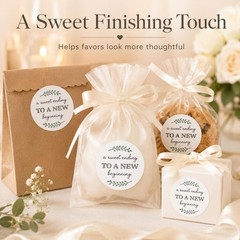 Handmade Wedding Favor Stickers 120Pk