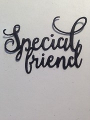«Special Friend» word die cut embellishments Choose Color 6 pcs 1-1/2″ x 2-1/4″