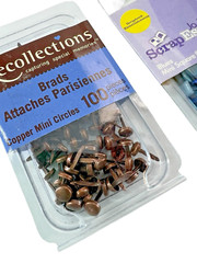 Mini Brads NEW Lot of 700 Office Scrapbooking Fasteners Hearts Stars Blue Purple