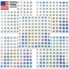 15 Sheets Mini Number Stickers 1 to 500 round Labels Stickers Consecutive Numbe