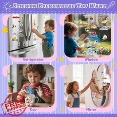AKASISRUG Animal Farm Vehicle Sticker Books
