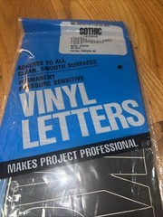 Decal-3218 Permanent Adhesive Vinyl Letters, Black, 95 Pack Vintage Duro Prop