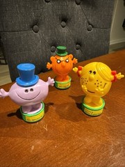 Vintage Mr Men Little Miss Stamper Ink Rubber Stamp lot of 3