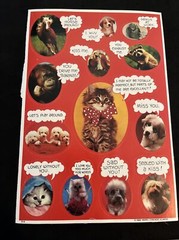 Vintage 80’s Mark 1 Cute ANIMALS Large Stickers Sheet