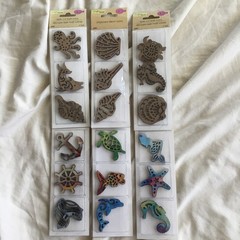 Crafters Square Laser Cut Kraft Icons NAUTICAL SEA LIFE – 6 Packages- 6 in Each