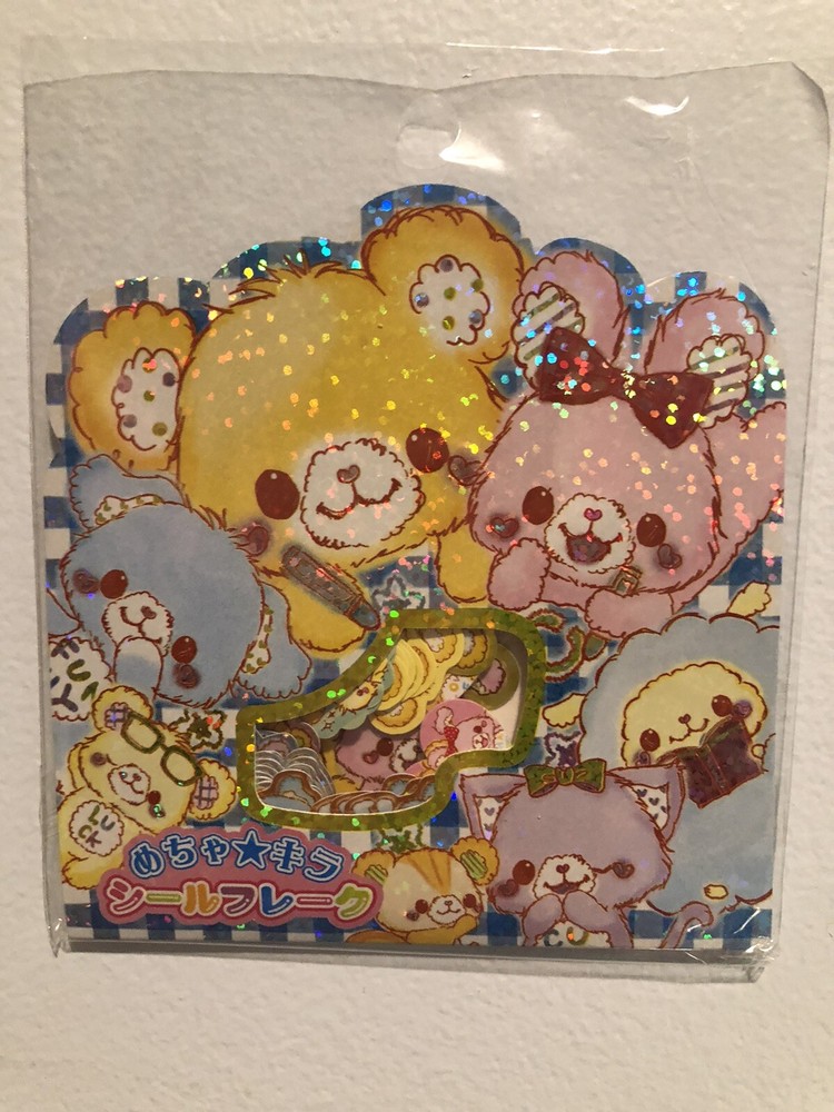Kamio Japan Kawaii Charming Pops Holographic Sticker Sack Packet Vintage Rare
