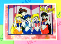 Sailor Moon Group Pose Trading Card Sticker