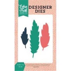 Echo Park Designer Dies FEATHERS TRIO SET Steel Dies Scrapbooking