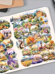 20Pcs Multicolor Countryside Landscape Scrapbooking Stickers