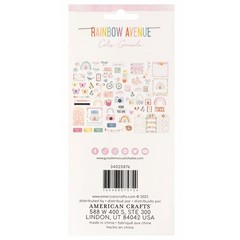 American Crafts RAINBOW AVENUE ICONS (69pc) EPHEMERA DIE CUTS scrapbooking