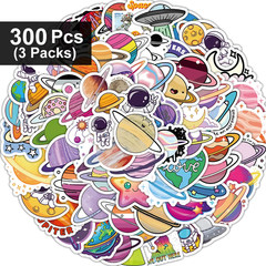 Space Astronaut Stickers Cartoon Planet Decals Laptop Phone Bike Decor