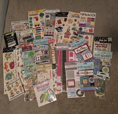 Lot Of Multiple Scrapbooking Stickers Sports Vacation School Theme