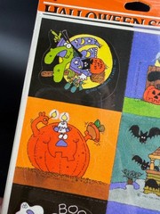 Vintage 1983 Hallmark Halloween Stickers Sealed Black Cat Ghost Bat
