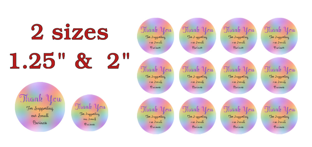 12 Thank You For Supporting Our Business Decals Envelope Seals Labels Stickers