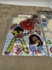 Vintage 1984 Morgan Mark 1 Large Sticker Sheet Prismatic Chrome Rock Star Guitar