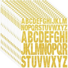 15 Sheets Letter Stickers 780 Pcs Glitter Capital Letters Large Self-Adhesive