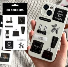 Custom A6 105*146MM 3D Sticker for Phone Case Epoxy Stickers Sheet 6PCS Sheet