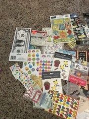 Scrapbooking Embellishments Mixed Lot Stickers, paper, borders. Crafts crafty.