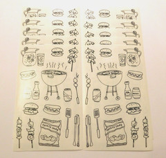 Mrs. Grossman’s Stickers Lot of 10 Sheets ~Pen & Ink BBQ~ 2006 Bar B Que