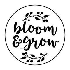 30 BLOOM AND GROW ENVELOPE SEALS LABELS STICKERS 1.5″ ROUND