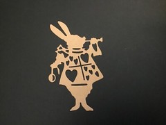 Alice in Wonderland Rabbit die cut embellishments 5 Pcs 4″ x 2-3/4″ Choose color