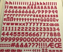 CREATIVE MEMORIES LARGE ABC/123 ALPHABET LETTERS; RED ~ 1ST LISTING
