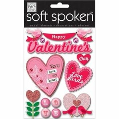 me & my BIG ideas Soft Spoken Embellishments YOU HAVE MY HEART (SS-1294) – 13pcs