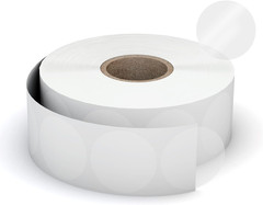 Misofuki 1″ Clear Circle Stickers (1000 Pcs), Transparent Self-Adhesive Seals fo