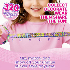 Sticky Roll Bracelet Kit, 320 Mini Stickers, Wearable & Shareable Sticker