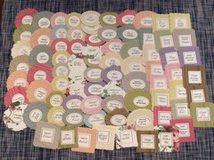 Anna Griffin Everyday Cartouche Embossed Sentiments st of 80 NEW