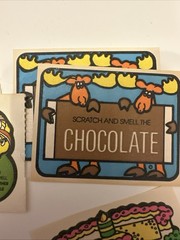 13 Vintage Mello Smello Stickers ’80s Scratch and Smell Orange Chocolate Roses +