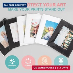 Acid-Free Picture Sleeves, 100 Pack Crystal Clear Storage Bags for 12×18 Art Pri
