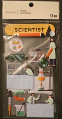 New Recollections scrapbook stickers SCIENTIST chemistry experiment laboratory