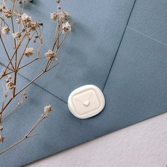25Pcs White Heart Shaped Wax Seal stickers Self Adhesive Envelope Seal Stickers