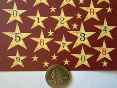 STAR ALPHABET Stickers(4-3/4”x10”)Letters•Words•Numbers•4th of July•Card Making•