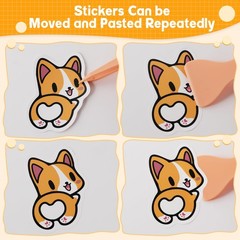Reusable Sticker Book 100 Sheets Sticker Collecting Album with Tweezer & Spat…
