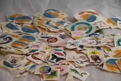 Lot of 497 Discover Izzit Bug Dog Flower Heart Flag School Stickers Loose Unused