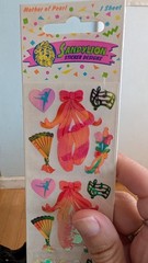 Vintage Sandylion Stickers Mother Of Pearl Ballet Slippers Ballerina New In Pack