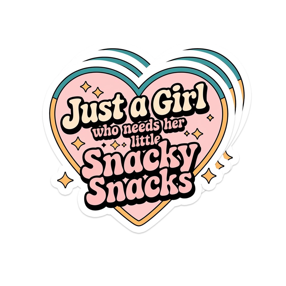 TinymalsDesign Girl Snacky Snacks Stickers