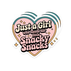 TinymalsDesign Girl Snacky Snacks Stickers