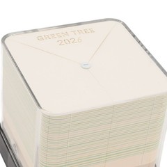 3D Memo Pad Tree House 2026 Desk Calendar Paper Sculpture Notepad Notes (Green)
