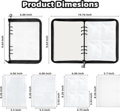 Elegant A5 Sticker Organizer Binder with Glitter Cover & Complete Storage Set