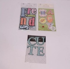 Scrapbook Word Embellishments Lot Friends Wish Cute And More 6 Packs Sealed