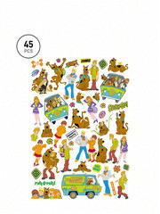 Scooby Doo Cute Cartoon Licensed Adhesive Stickers – Pack of 45