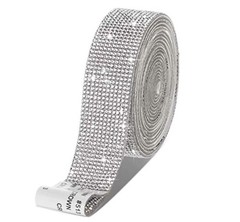 Self Adhesive Rhinestone Trim Tape Diamond Ribbon DIY Strips Width 0.45-3.1cm